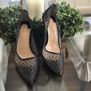 Christian louboutin black dress shoes size 36💕
